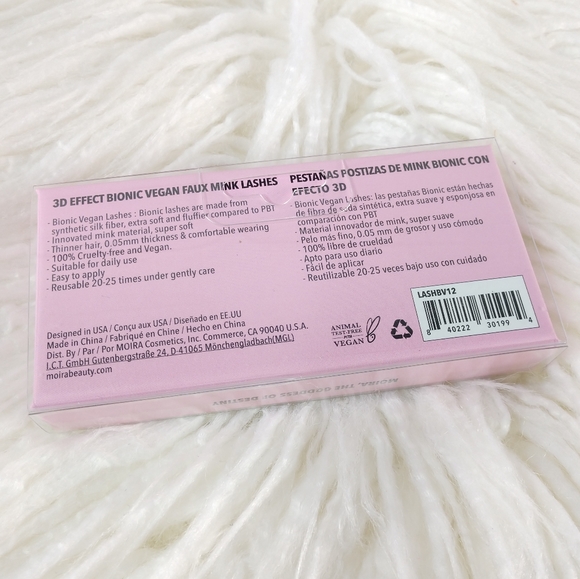 Moira Cosmetics 3D Effect Bionic Vegan Faux Mink Lashes #12 Mulholland - Picture 3 of 6